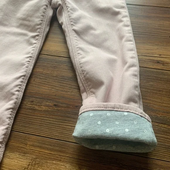 Baby Gap Gray Insulated Lined Pink Denim Jeans Size 3 Yrs - Picture 3 of 7